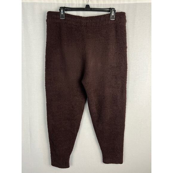 Natori Jogger Pants Akio Fleece Sherpa Chocolate Brown Sweatpants Lounge Fall - Picture 2 of 7